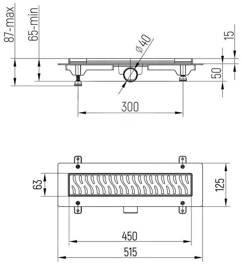 Armony трап CH450HN (6.5х45 см) купить,85400