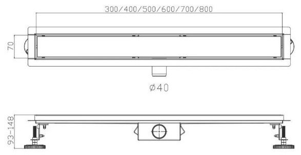 Haiba трап HB93600-7 (7х60 см)