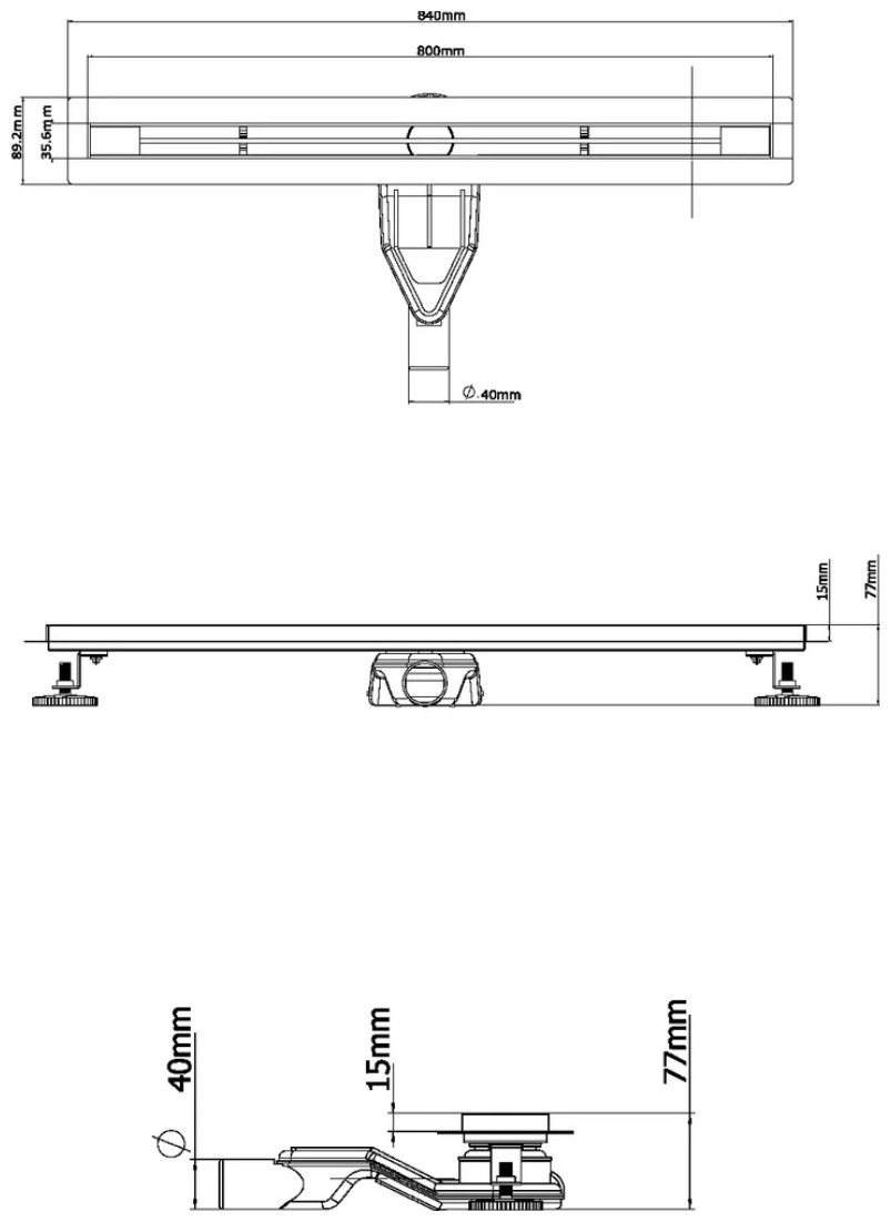 ESBANO трап Slim Line 80 (8х84 см)