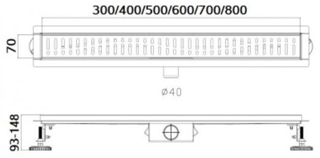 Haiba трап HB93700 (7 х 70 см)