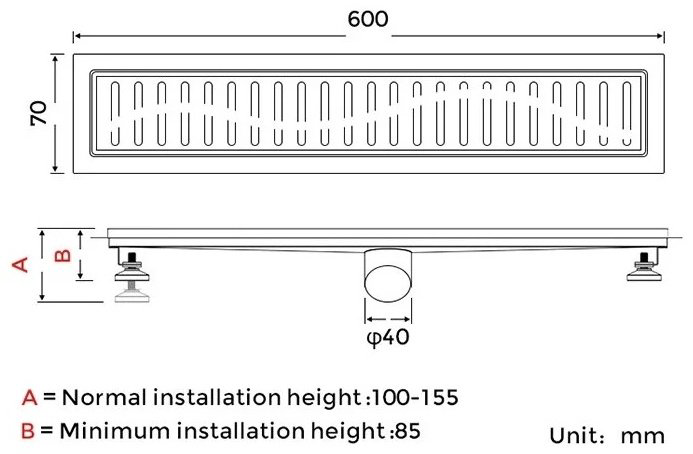 Gappo трап G86007-3 (7х60 см) купить,32700