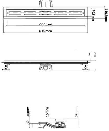 ESBANO трап Combi Rain 60 (11х64 см)