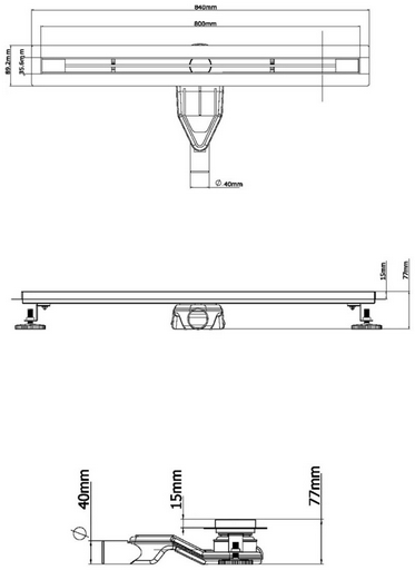 ESBANO трап Slim Line 80 (8х84 см)