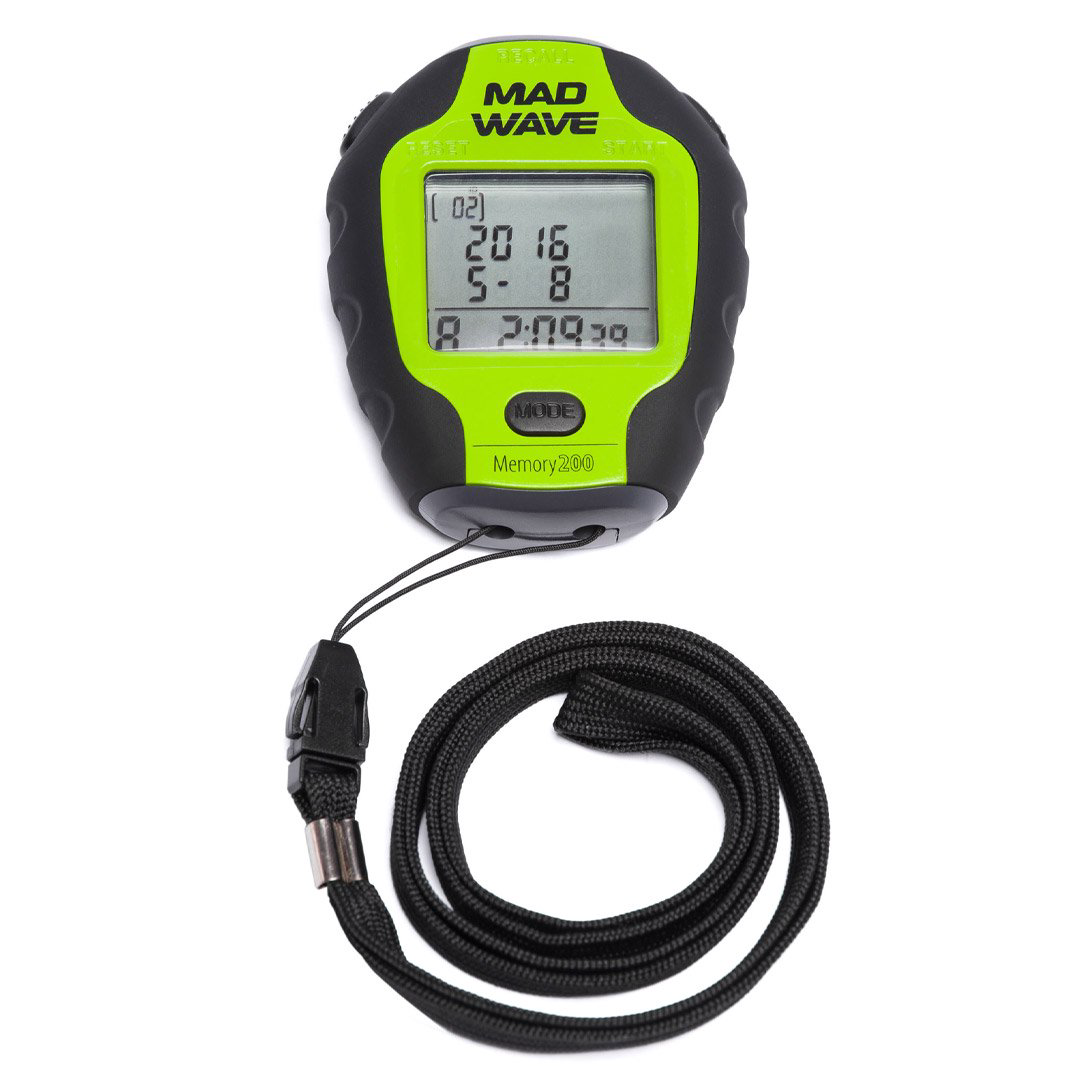 Секундомер Madwave Stopwatch green черно-зеленый купить,NaN