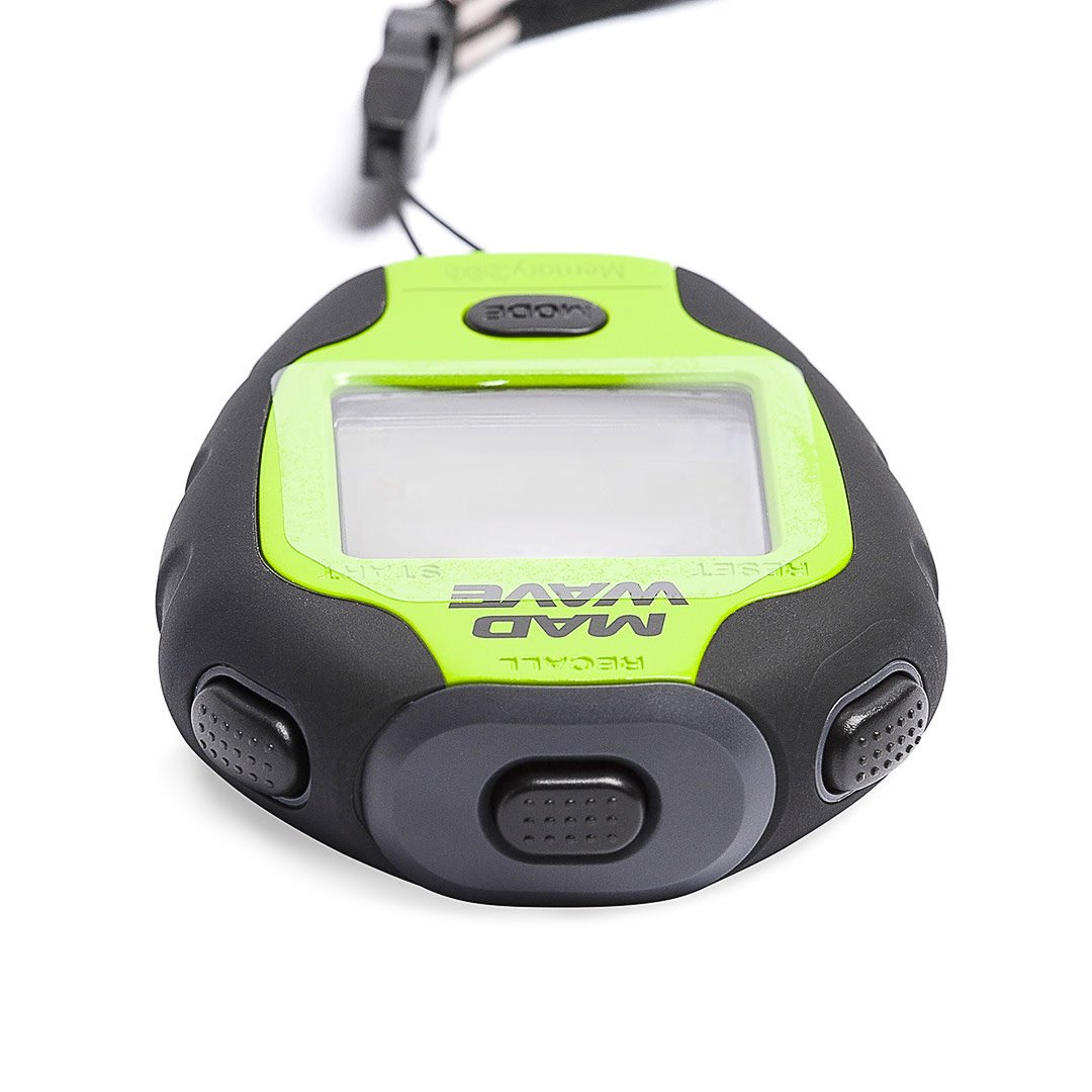Секундомер Madwave Stopwatch green черно-зеленый
