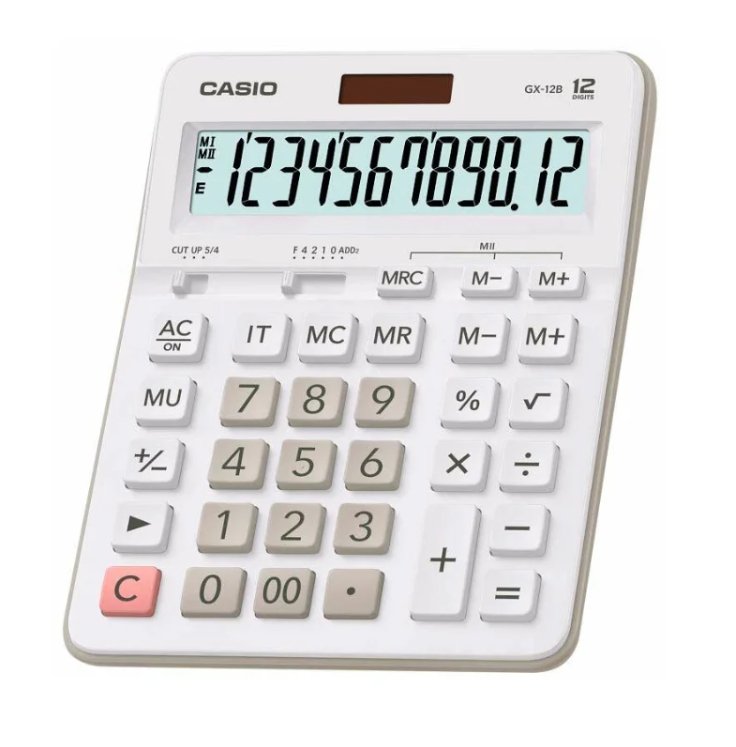 Калькулятор Casio MX-12B-WE-W-EC белый