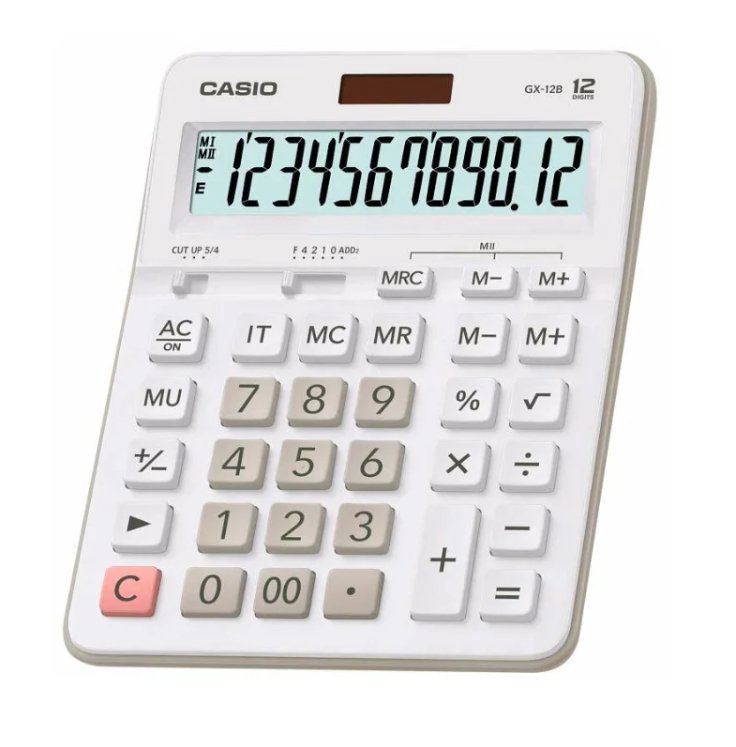 Калькулятор Casio MX-12B-WE-W-EC белый