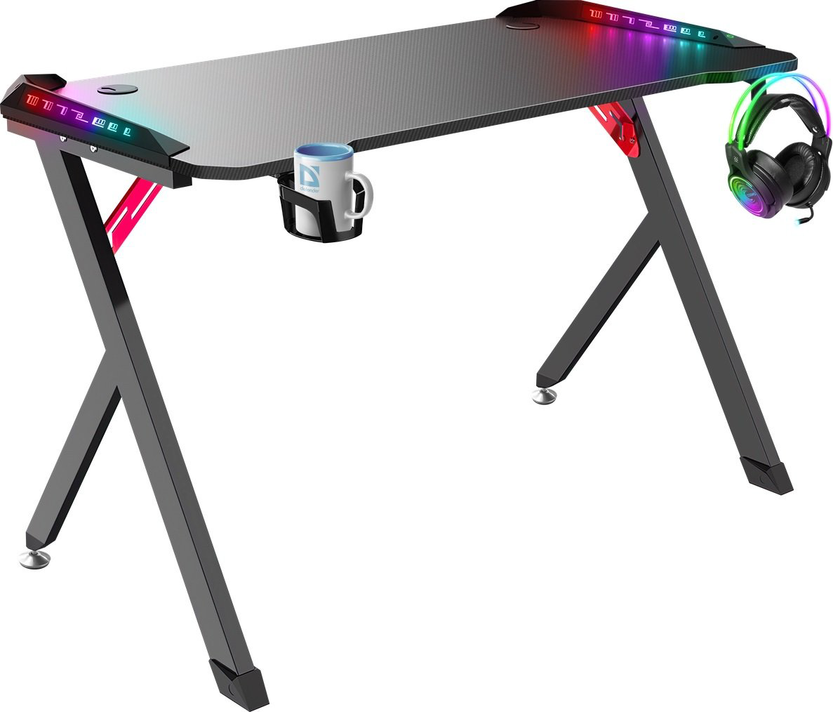 Стол компьютерный Defender Spirit RGB черно-красный купить,NaN