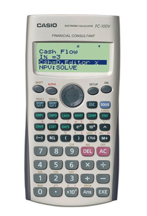 Калькулятор Casio FC-100V-2-W-ET белый