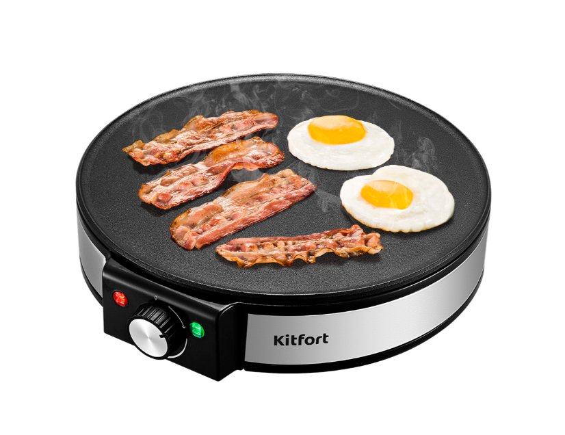 Блинница Kitfort KT-1678 чёрно-серебристая - ForteMarket Блинница Kitfort KT-1678 чёрно-серебристая купить,0