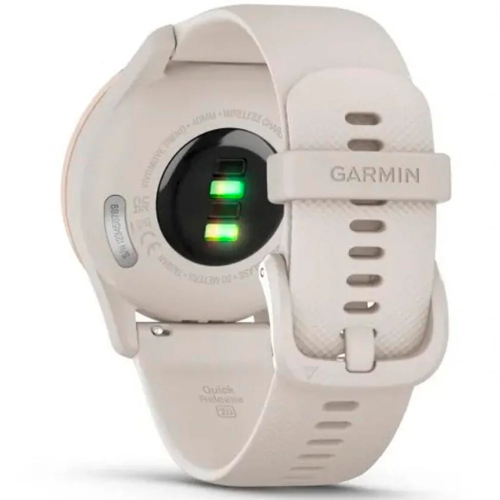 Смарт-часы Garmin Vivomove Trend White Cream 010-02665-01 розовый кремовый купить,0