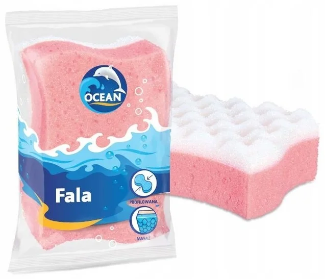 Губка для тела Ocean Fala бело-розовая купить,NaN