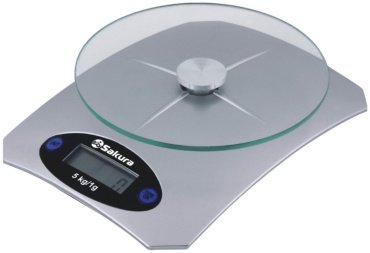 Кухонные весы SAKURA SA-6055S серебристый
