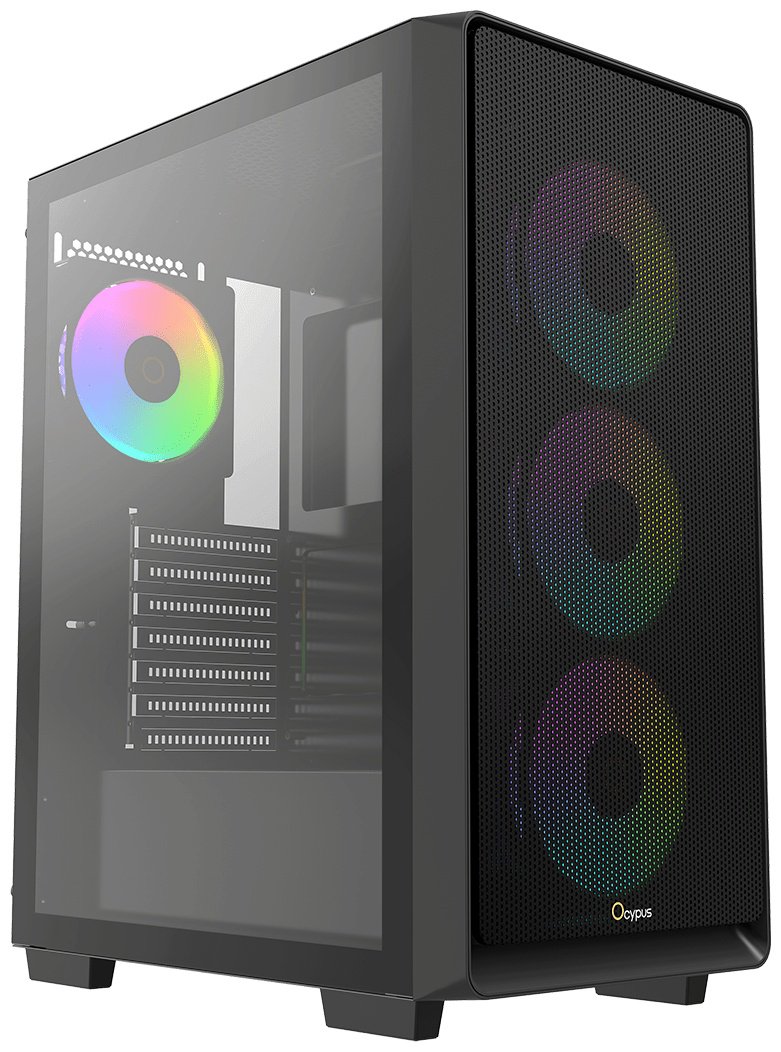 Корпус Ocypus Gamma-C60-BKG400XX-GL черный купить,NaN