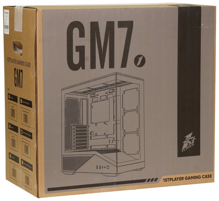 Корпус 1STPLAYER GM7-WH-3FN7R-W-1FN7-W белый купить,NaN