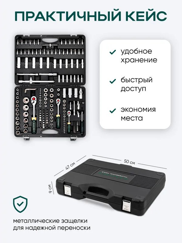 Набор инструментов универсальный 179 в 1 ROCKFORCE RF-41793-5 купить,NaN