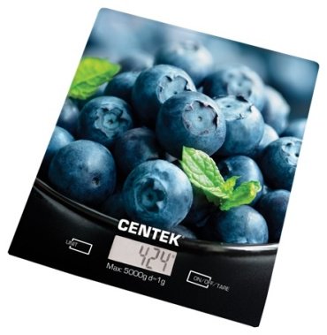 Кухонные весы CENTEK CT-2462 черный, синий