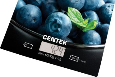 Кухонные весы CENTEK CT-2462 черный, синий
