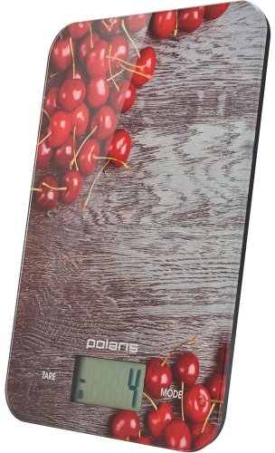 Кухонные весы Polaris PKS 1046DG Cherry серый-красный - ForteMarket Кухонные весы Polaris PKS 1046DG Cherry серый-красный купить,0