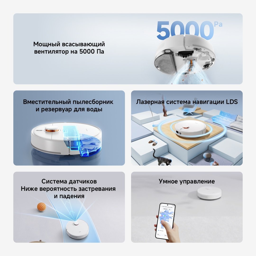 Робот-пылесос Xiaomi Robot Vacuum S40C Е101CDZ белый