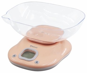 Кухонные весы SAKURA SA-6050CG бежевый, серый