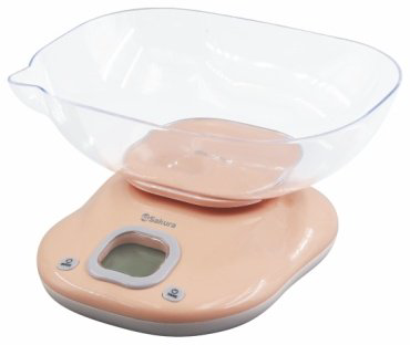 Кухонные весы SAKURA SA-6050CG бежевый, серый
