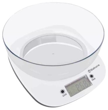 Кухонные весы Сакура SA-6078W прозрачный