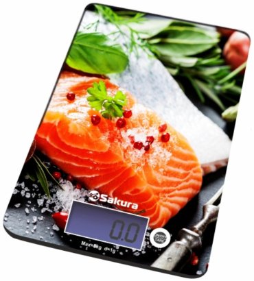 Кухонные весы SAKURA SA-6075F черный, оранжевый
