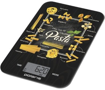 Кухонные весы Polaris PKS 1054DG Pasta черный