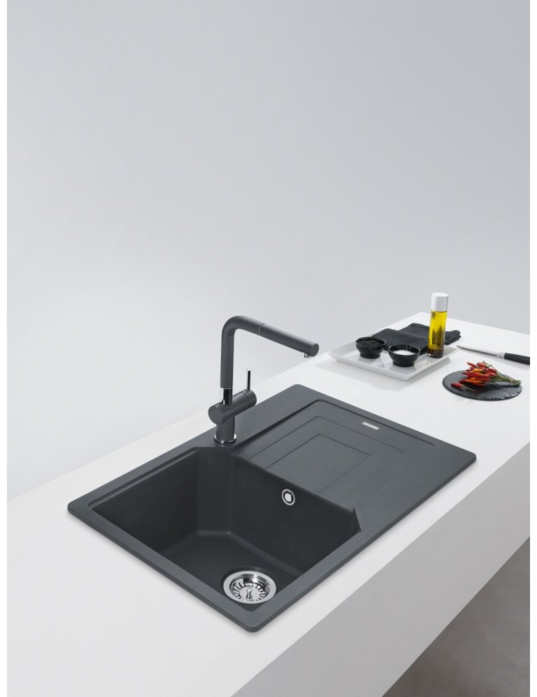 Кухонная мойка Franke UBG 611-78L оникс стоп (114.0595.289) 78х50х22 см, искусственный гранит, тон оникс купить,NaN