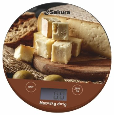 Кухонные весы SAKURA SA-6076CH мультиколор