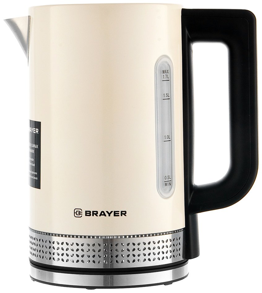 Электрочайник BRAYER BR1068 серебристый купить,NaN