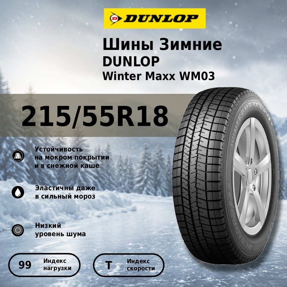 DUNLOP Winter Maxx WM03 215/55 R18 99T без шипов купить,NaN