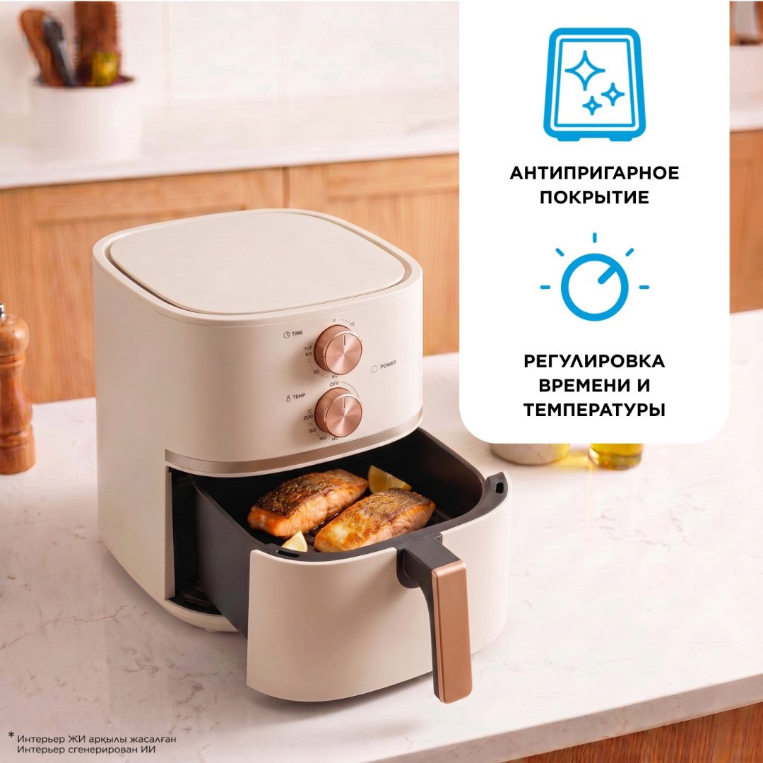Аэрогриль Midea MF-TN55M (W) 5 л молочный