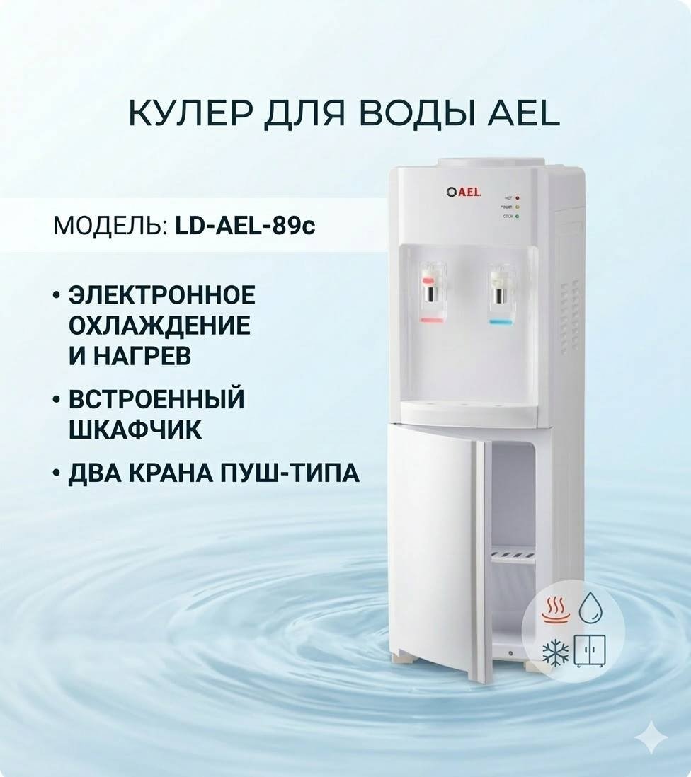 Кулер для воды A.E.L. LD-AEL-89c white белый купить,NaN