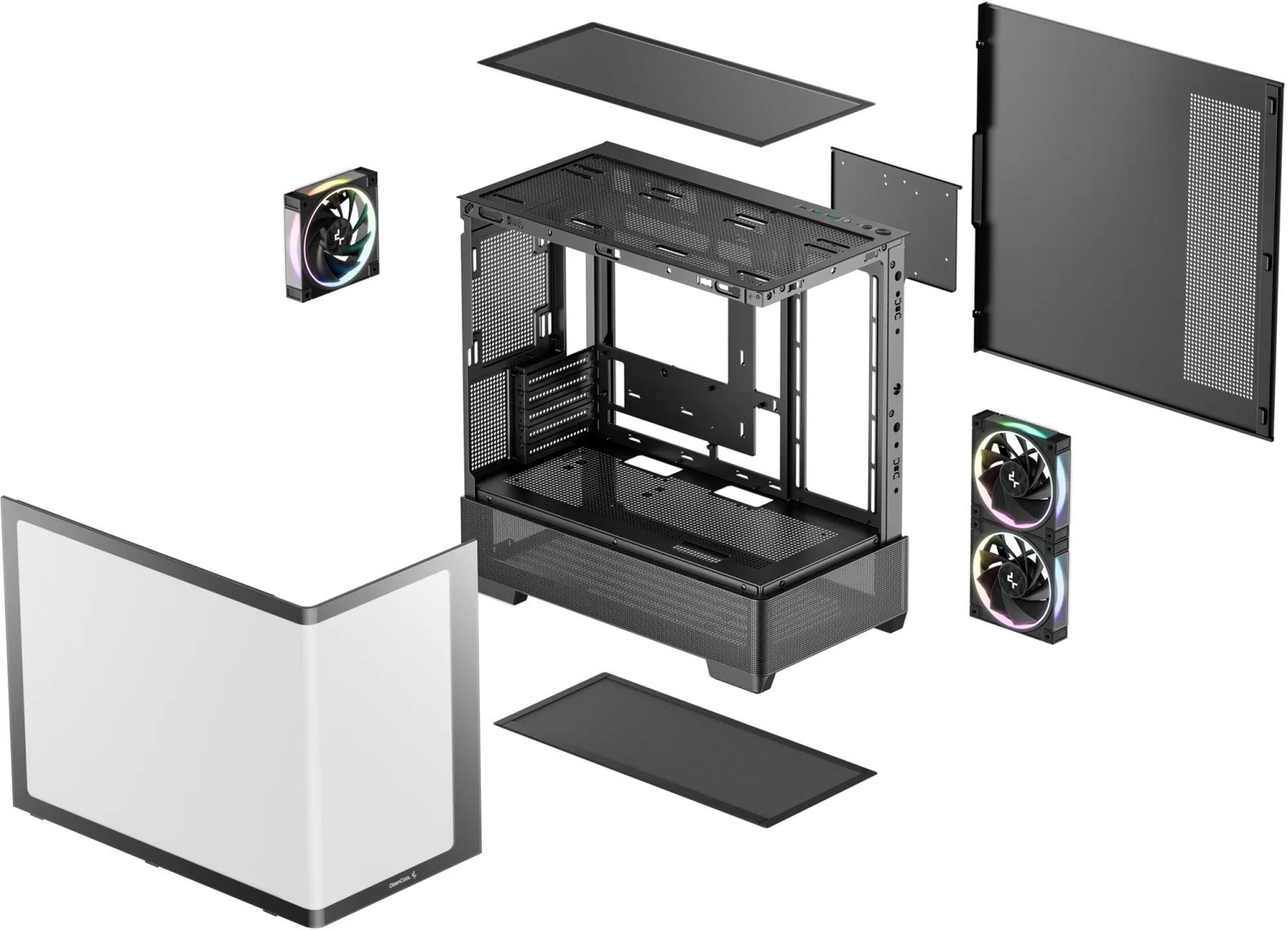Корпус Deepcool CG380U 3F R-CG380U-BKAGM3-G черный купить,NaN