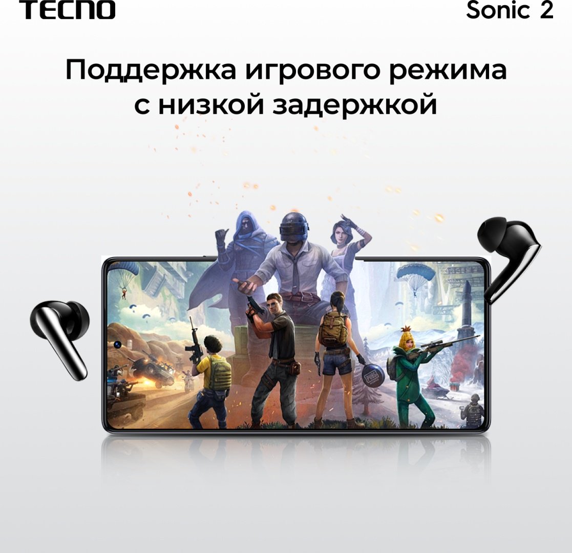 Наушники TECNO Sonic 2 Черный - ForteMarket Наушники TECNO Sonic 2 Черный купить,18890