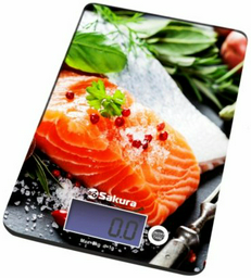 Кухонные весы SAKURA SA-6075F черный, оранжевый