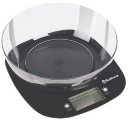 Кухонные весы Сакура SA-6078BK черный, прозрачный
