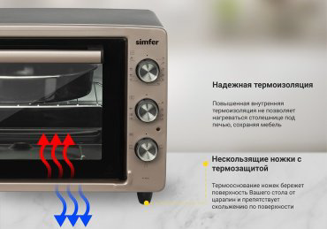 Настольная электропечь Simfer M3430 золотисто-розовая купить,NaN