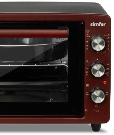 Настольная электропечь Simfer M3419 бордовый - ForteMarket Настольная электропечь Simfer M3419 бордовый купить,0