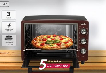 Настольная электропечь Simfer M3419 бордовый - ForteMarket Настольная электропечь Simfer M3419 бордовый купить,0