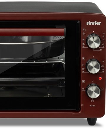 Настольная электропечь Simfer M3419 бордовый - ForteMarket Настольная электропечь Simfer M3419 бордовый купить,0