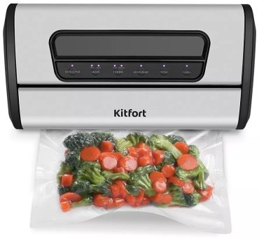Вакуумный упаковщик Kitfort KT-1519 черный, серебристый купить,0
