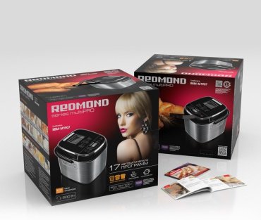 Хлебопечь REDMOND RBM-M1907 серебристый, черный - ForteMarket Хлебопечь REDMOND RBM-M1907 серебристый, черный купить,0