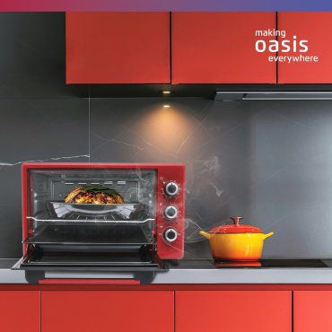 Настольная электропечь Oasis M-40R красный купить,NaN