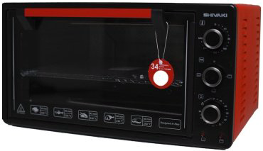 Настольная электропечь Shivaki MD 216 L черный, красный купить,NaN