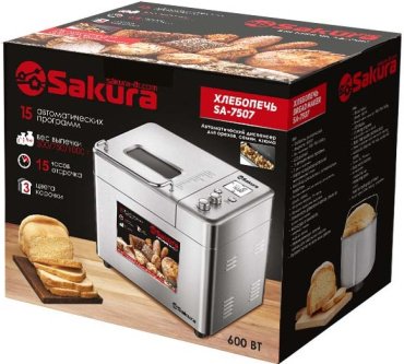 Хлебопечь Sakura SA-7507 стальной купить,0