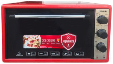Настольная электропечь Rebus PRO 645 INOX красный