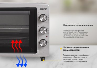 Настольная электропечь Simfer M3428 серый купить,NaN